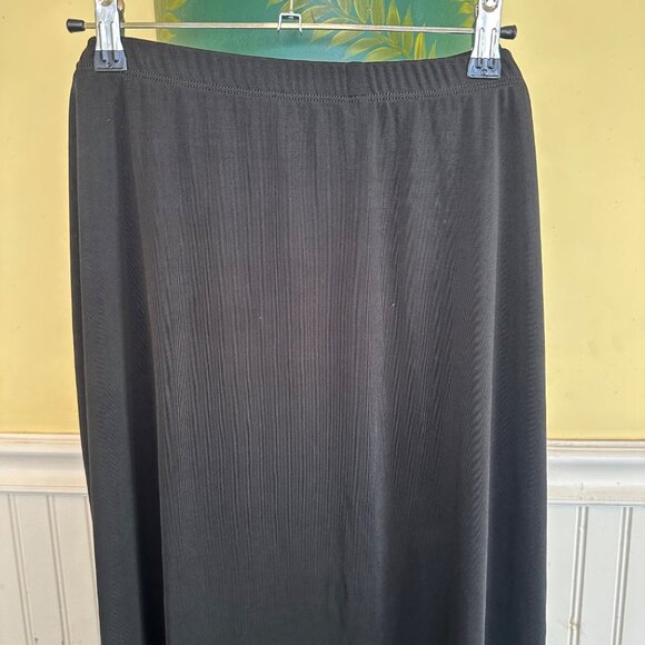 Lord & Taylor Vintage Black Maxi Skirt stretch waist pull on soft 2X - Picture 5 of 8
